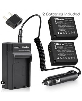 Kastar Battery (X2) & AC Travel Charger for Panasonic DMW-BLE9, DMW-BLG10, DMWBLE9, DMWBLG10 and Panasonic Lumix DMC-GF3, DMC-GF5, DMC-GF6, DMC-GX7, DMC-LX100 Digital Cameras