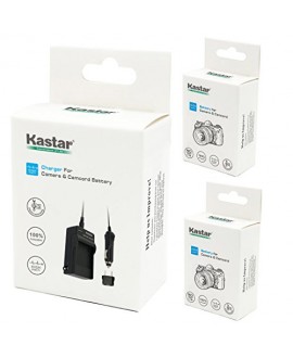 Kastar Battery (X2) & Travel Charger Kit for Samsung SB-LSM320 and SC-D351 VP-D351 VP-D351i VP-D352 VP-D352i VP-D353 VP-D353i VP-D354 VP-D354i VP-D647 VP-D651 VP-D653 VP-DC161 VP-DC161i DC163 DC163i