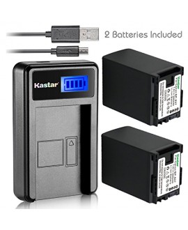 Kastar Battery X2 & Slim LCD USB Charger for Canon BP-827 VIXIA HF10 HF11 HF20 HF21 HF100 HF200 HF G10 HF M30 HF M31 HF M32 HF M40 M41 HF M300 M400 HF S10 S11 S20 S21 S30 S100 S200 HG20 HG21 HG30 XA10