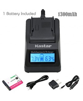 Kastar Ultra Fast Charger(3X faster) Kit and Battery (1-Pack) for Sony NP-FT1 work with Sony DSC-L1, DSC-L1/B, DSC-L1/L, DSC-L1/LJ, DSC-L1/R, DSC-L1/S, DSC-L1/W, DSC-M1, DSC-M2, DSC-T1,DSC-T3, DSC-T3/B, DSC-T3S, DSC-T5, DSC-T5/B, DSC-T5/N,DSC-T5/R, DSC-T9