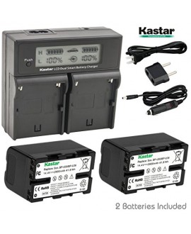 Kastar LCD Dual Smart Fast Charger & 2 x Battery for Sony BP-U30, BPU30 and PMW-100, PMW-150, PMW-160, PMW-200, PMW-300, PMW-EX1, EX3, PMW-EX160, PMW-EX260, PMW-EX280, PMW-F3, PXW-FS5, PXW-FS7