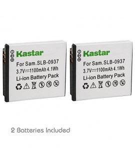 Kastar Battery 2 Pack for Samsung SLB-0937 SLB0937 0937 Battery, Samsung Digimax L830, Samsung Digimax L730, Samsung Digimax i8 Digital Cameras