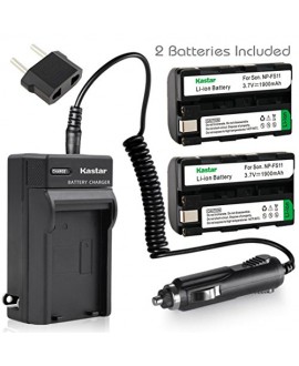 Kastar 2x Battery + Charger for Sony NP-FS11 NP-F10 NP-FS10 NP-FS12 FS31 DCD-CR1 CCD-CR5 DCR-PC1 DCR-PC2 DCR-PC3 DCR-PC4 DCR-PC5 DCR-TRV1VE Cyber-shot DSC-F505 DSC-F55 DSC-F55 DSC-P1 DSC-P20 P30 P50