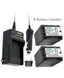 Kastar Battery (2-Pack) and Charger Kit for Panasonic VW-VBT380 and HC-V110 V130 V160 V180 HC-V201 V210 V250 HC-V380 HC-V510 V520 V550 HC-V710 V720 V750 V770 HC-VX870 HC-VX981 HC-W580 W850 HC-WXF991