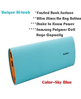 Kastar Unique Hi-tech NO Any Button with SHAKE to Wake Power Indicators and Rock Surface Design High Capacity Portable External Battery Pack Power Bank Backup for iPhone 6, 6 plus, 5S, 5C, 5, 4S, 4, iPad Air/iPad5, 4, 3, 2, 1, Mini 1,2, iPod, Samsung Gala