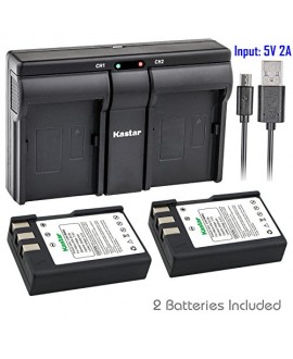 Kastar ENEL9 2x Battery + USB Dual Charger for Nikon EN-EL9, ENEL9, EN-EL9a, ENEL9A, MH-23 and Nikon D3000, D5000, D40, D60, D40X SLR Cameras
