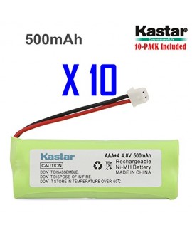 Kastar 10-PACK 4.8V 500mAh Ni-MH Rechargeable Battery Replacement for Dogtra BP12RT Dog Training Collar Receiver and 1900 NCP, 1902 NCP, 300M, YS500, SureStim H Plus, 1900 NCP, 302M and more Models