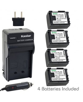 BP-808 Kastar BP808 Battery and Charger Kit for Canon BP-807 2-Pack BP-809 and Canon HFM400 HF100 M300 S100 S200 FS36 FS37 HF200 HFS11 HF100 HF20 HG21 FS406 Cameras 