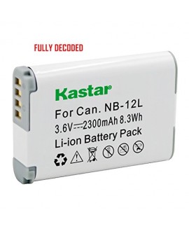 [Fully Decoded] Kastar Battery (1-Pack) for Canon NB-12L work for Canon PowerShot G1 X Mark II, Canon PowerShot N100, Canon VIXIA mini X (LEGRIA mini X) Digital Cameras