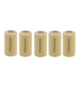Kastar 5 Packs Sub C 2200mAh NiCd Flat Top Rechargeable Battery (No Tabs)