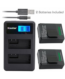 Kastar Battery (X2) & LCD Dual Slim Charger for GoPro AHDBT-201, AHDBT-301, AHDBT-302, Gopro3 and GoPro Hero3+, Hero3, HD Motorsports HERO, Surf Hero, Hero Naked, Hero 960, Hero HD 1080p