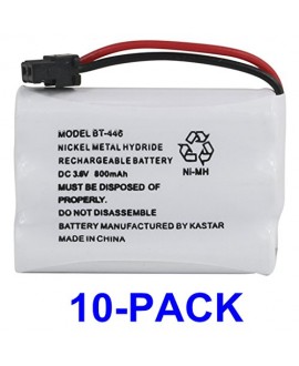 Kastar 10 Pack BT446 Cordless Phone Battery, Genuine Uniden Quality, for Uniden BT-446 BT446, BP-446 BP446, BT-1005 BT1005, TRU8885, TRU8885-2, TRU88852, TRU8888, TRU9460, TRU9465, TRU9480, TCX-800