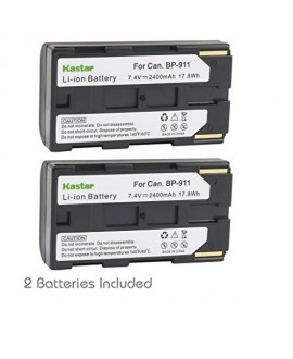 Kastar BP911 Battery (2-Pack) for Canon BP-911, BP-911K, BP-914, BP-915 and Canon ES6500V, ES7000es, ES7000V, ES8000V, ES8100V, ES8200V, ES8400V, ES8600 Camera
