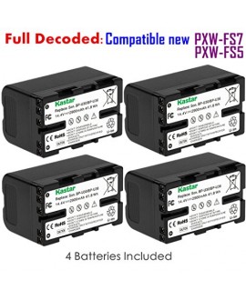 Kastar BP-U30 Battery (4-PACK) for Sony BP-U90 BP-U60 BP-U30 and Sony PXW-FS7/FS5/X180 PMW-100/150/150P/160 PMW-200/300 PMW-EX1/EX1R PMW-EX3/EX3R PMW-EX160 PMW-EX260 PMW-EX280 PMW-F3 PMW-F3K PMW-F3L