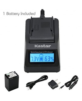 Kastar Ultra Fast Charger(3X faster) Kit and BP-827 Battery (1-Pack) for Canon BP-827, CG-800 work with Canon VIXIA HF10, HF11, HF20, HF21, HF100, HF200, HF G10, HF M30, HF M31, HF M32, HF M40, HF M41, HF M300, HF M400, HF S10, HF S11, HF S20, HF S21, HF 