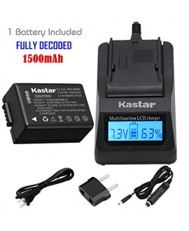 Kastar Fast Charger Kit and DMW-BMB9 Battery (1-Pack) for Panasonic DMW-BMB9E DMW-BMB9PP DE-A83 and Lumix DMC-FZ40 DMC-FZ45 DMC-FZ47 DMC-FZ48 DMC-FZ60 DMC-FZ62 DMC-FZ70 DMC-FZ72 DMC-FZ100 DMC-FZ150