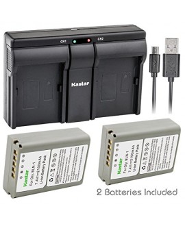 Kastar BLN1 2x Battery + USB Dual Charger for Olympus BLN-1, BCN-1, BLN1 and Olympus OM-D E-M1, OM-D E-M5, PEN E-P5 Digital Camera
