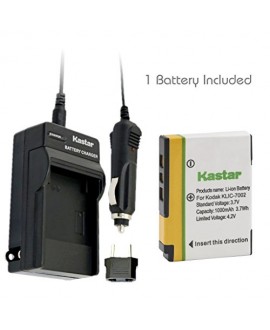 Kastar KLIC-7002 Battery (1-Pack) + Charger for Kodak EasyShare V530, EasyShare V530 Zoom, EasyShare V603, EasyShare V603 Zoom Cameras
