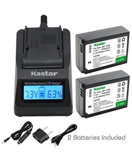 Kastar Ultra Fast Charger(3X faster) Kit and Battery (2-Pack) for Samsung BP1030, BP1030B, BP1130, ED-BP1030 work for Samsung NX200, NX210, NX300, NX300M, NX1000, NX1100, NX2000 Cameras [Over 3x faster than a normal charger with portable USB charge functi