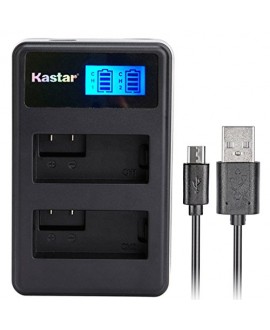 Kastar LCD Dual Slim Charger for Nikon EN-EL3e, ENEL3E, EN-EL3a, EN-EL3, MH-18, MH-18a and Nikon D50, D70, D70s, D80, D90, D100, D200, D300, D300S, D700 Cameras