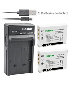 Kastar Battery (X2) & Slim USB Charger for Fujifilm FNP95, NP95, NP-95 and Finepix F30, F31FD, Real 3D W1, X30, X100, X100T, X100LE, X100S, X-S1 and Ricoh DB-90, GXR, GXR Mount A12, GXR P10
