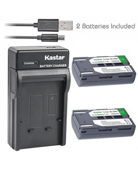 Kastar Battery (X2) & Slim USB Charger for Samsung SB-LSM80 and SC-D351 VP-D351 VP-D351i VP-D352 VP-D352i VP-D353 VP-D353i VP-D354 VP-D354i VP-D647 VP-D651 VP-D653 VP-DC161 VP-DC161i DC163 DC163i