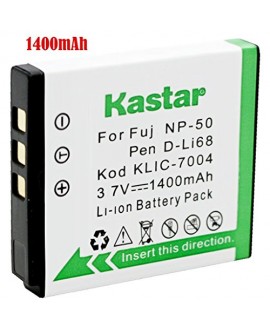 Kastar Battery for Kodak KLIC-7004 K7004 NP-50 D-Li68 and EasyShare M2008 V1273 V1233 V1253 Zi8 Zi12 PlayFull Dual PlaySport PlayTouch Pentax Q7 Q10 Q-S1 Ricoh WG-M2 Camera