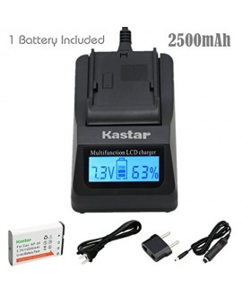 Kastar Ultra Fast Charger(3X faster) Kit and Battery (1-Pack) for Casio NP-90 work with Casio Exilim EX-H10 EX-H15 EX-H20G EX-H20GBK EX-H20GSR EX-FH100 EX-FH100BK Cameras [Over 3x faster than a normal charger with portable USB charge function]