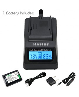 Kastar Ultra Fast Charger(3X faster) Kit and Battery (1-Pack) for Sony NP-FV30, NP-FV40, NP-FV50 work with Sony DCR-SR88, SX85, FDR-AX100, HDR-CX160, CX190, CX380, CX430V, CX520V, CX550V, CX560V, CX580V, CX700V, CX760V, CX900, HC9, PJ260V, PJ340, PJ380, P
