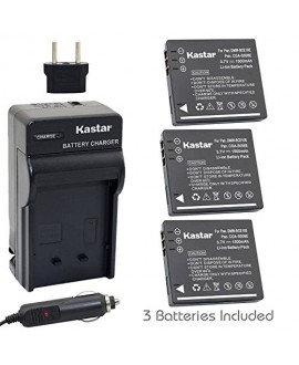 Kastar 3X Battery + Charger for Panasonic Lumix CGA-S008 DMW-BCE10 VW-VBJ10E BP-DC6 & Panasonic Lumix DMC-FX520 SDR-S25 SDR-S26 DMC-FS20 DMC-FX37 DMC-FX55 DMC-FX500 DMC-FS5 DMC-FX30 DMC-FX33 DMC-FX35