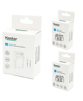 Kastar Battery (X2) & Slim USB Charger for Fujifilm FNP95, NP95, NP-95 and Finepix F30, F31FD, Real 3D W1, X30, X100, X100T, X100LE, X100S, X-S1 and Ricoh DB-90, GXR, GXR Mount A12, GXR P10