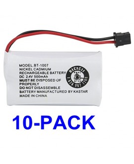 Kastar 10-PACK BBTY0651101 model BT1007 Cordless Phone Battery for Uniden BT-1007 BT-1015, CEZAI2998 DECT1340 DECT1363 DECT1363BK DECT1363-2 DECT1480 Series DECT1560 DECT1580 DECT1588 EZAI2997 EZI2996