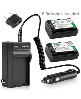 Kastar Battery (X2) & Travel Charger Kit for Sony NP-FH50, NPFH50, NP-FH30, NP-FH40 and Sony CyberShot DSC-HX1 DSC-HX100V DSC-HX200V, DSLR Alpha 230 A230 A330 A380 A390, HDR-TG1E TG3 TG5 TG7