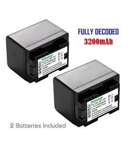 Kastar (FULLY DECODED) Battery (2-Pack) for Canon BP-727 and VIXIA HF M50, HF M52, HF M500, HF R30, HF R32, HF R40, HF R42, HF R50, HF R52, HF R60, HF R62, HF R300, HF R400, HF R500, HF R600 Cameras