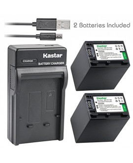 Kastar Battery X2 & Slim USB Charger for Sony NP-FV100 NP-FH100 DCR-SR15 SR21 SR68 SR88 SX15 SX21 SX44 SX45 SX63 SX65 SX83 SX85 HDR-CX110 CX115 CX130 CX150 CX160 XR160 CX360 CX560 CX700 PJ10 PJ30 PJ50
