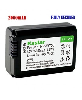Kastar Battery (1-Pack) for Sony NP-FW50, BC-VW1, BC-TRW work with Sony Alpha 7, a7, Alpha 7R, a7R, Alpha a3000, Alpha a5000, Alpha a6000, NEX-3, NEX-3N, NEX-5, NEX-5N, NEX-5R, NEX-5T, NEX-6, NEX-7, NEX-C3, NEX-F3, SLT-A33, SLT-A35, SLT-A37, SLT-A55V, Cyb