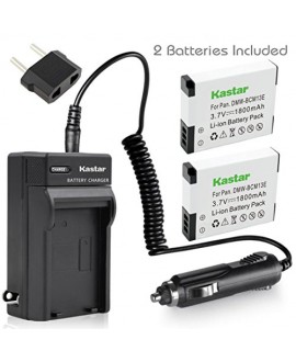 Kastar Battery (X2) & Travel Charger Kit for Panasonic DMW-BCM13 BCM13PP and Lumix DMC-FT5 DMC-LZ40 DMC-TS5 TS6 DMC-TZ37 TZ40 TZ41 TZ55 TZ60 DMC-ZS27 DMC-ZS30 DMC-ZS35 DMC-ZS40 DMC-ZS45 DMC-ZS50
