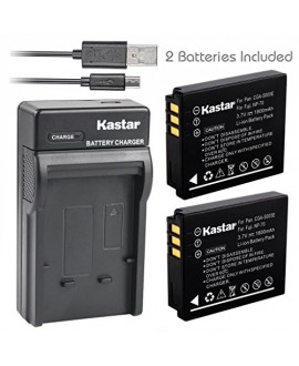 Kastar Battery (X2) & Slim USB Charger for Fujifilm NP-70 NP70 FNP-70 & Fuji FinePix F20, F20 Zoom, F40fd, F45fd, F47fd and Leica D-LUX3, Leica C-LUX 1, Leica D-LUX2, Ricoh Caplio R3, Ricoh Caplio GR