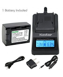 Kastar Fast Charger Kit and Battery (1-Pack) for IA-BP105R and Samsung HMX-F80 F90 HMX-F800 F900 SMX-F50 SMX-F53 SMX-F54 SMX-F500 SMX-F501 SMX-F530 SMX-F70 SMX-F700 HMX-H300 H303 H304 H305 HMX-H320