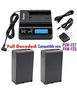 Kastar Fast Charger and BP-U96 Battery (2X) for Sony BP-U90 BP-U60 BP-U30 and PXW-FS7/FS5/X180 PMW-100/150/150P/160 PMW-200/300 PMW-EX1/EX1R PMW-EX3/EX3R PMW-EX160 PMW-EX260 PMW-EX280 PMW-F3/F3K/F3L