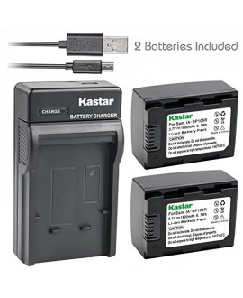 Kastar Battery (X2) & Slim USB Charger for Samsung IA-BP105R & HMX-F80 HMX-F90 HMX-F800 HMX-F900 SMX-F50 SMX-F53 SMX-F54 SMX-F500 SMX-F501 SMX-F530 SMX-F70 SMX-F700 HMX-H300 H303 H304 H305 HMX-H320