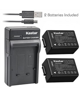 Kastar Battery x2 + Slim USB Charger for Panasonic DMW-BMB9 DMW-BMB9E DMW-BMB9PP & Lumix DMC-FZ40 DMC-FZ45 DMC-FZ47 DMC-FZ48 DMC-FZ60 DMC-FZ62 DMC-FZ70 DMC-FZ72 DMC-FZ100 DMC-FZ150 Leica V-Lux2 V-Lux3