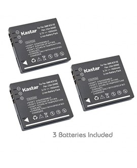 Kastar Battery (3-Pack) for Panasonic Lumix CGA-S008 DMW-BCE10 VW-VBJ10E BP-DC6 & Panasonic Lumix DMC-FX520 SDR-S25 SDR-S26 DMC-FS20 DMC-FX37 DMC-FX55 DMC-FX500 DMC-FS5 DMC-FX30 DMC-FX33 DMC-FX35