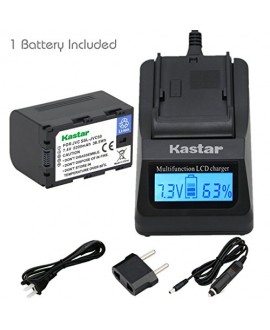 Kastar Ultra Fast Charger(3X faster) Kit and Battery (1-Pack) for JVC SSL-JVC50 and JVC GY-HMQ10, GY-LS300, GY-HM200, GY-HM600, GY-HM600E, GY-HM600EC, GY-HM650 Camcorders