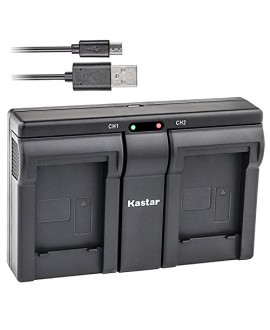 Kastar LPE10 USB Dual Charger for Canon LP-E10, LC-E10 and Canon EOS 1100D, EOS 1200D, EOS Rebel T3, EOS Rebel T5, EOS Kiss X50, EOS Kiss X70 DSLR Camera & Canon LPE10 Grip