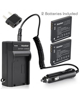 Kastar Battery (X2) & Travel Charger Kit for Panasonic DMW-BCK7, DMW-BCK7E and Lumix DMC-FH25 FH27 DMC-FP5 FP7 DMC-FS16 FS18 FS22 FS35 FS37 DMC-S1 DMC-S2 DMC-S3 DMC-SZ1 DMC-SZ5 DMC-SZ7 DMC-TS20 TS25