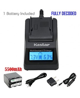 Kastar Ultra Fast Charger Kit and Battery (1-Pack) for Sony NP-QM91D NP-QM71D work with Sony CCD-TR108 TR208 TR408 TR748 TRV106 TRV107 TRV108 TRV116 TRV118 TRV126 TRV128 TRV138 TRV208 TRV218 TRV228 TRV238 TRV308 TRV318 TRV328 TRV338 TRV408 TRV418 TRV428 T