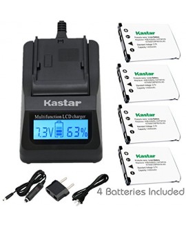 Kastar Ultra Fast Charger Kit and LI-42B Battery (4-Pack) for Olympus LI-40C LI-40B LI-42B and Olympus FE-150 FE-190 FE-20 FE-220 FE-230 FE-240 FE-250 Stylus 700 710 720 Cameras
