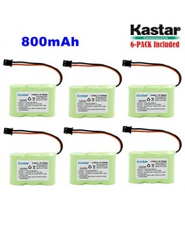 Kastar 6-P 2/3AA 3.6V 800mAh MSM Ni-MH Rechargeable Battery for Panasonic KX-TCM410 KX-A36 P-P301 Sony SPP-72/AQ25/AQ600 1-528-376-31 BP-T16/T185 Toshiba FF-675 FT-6203 TRB-5000 Uniden XC-315/330/600