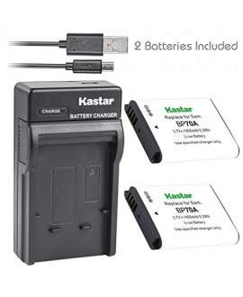 Kastar Battery (X2) & Slim USB Charger for Samsung BP-70A, BP70A, EA-BP70A and ES65 ES67 ES70 ES71 ES73 ES74 PL80 PL81 PL100 PL101 SL50 SL600 SL605 SL630 ST60 ST61 ST70 ST71 TL105 TL110 TL205